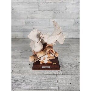 Vintage Giuseppe Armani "Kissing Doves" Figurine 1987 Florence Italy Statue 8"